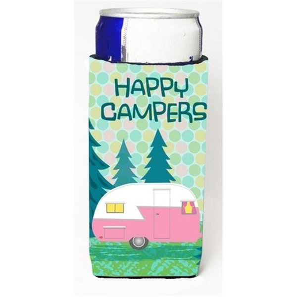 Carolines Treasures Carolines Treasures VHA3004MUK Happy Campers Glamping Trailer Michelob Ultra Can coolers for Slim Cans VHA3004MUK